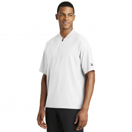 New Era NEA600 Cage Short Sleeve 1/4-Zip Jacket - White