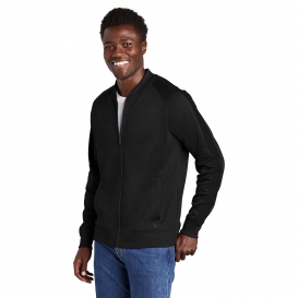 New Era NEA650 New Era Track Jacket - Black/Black