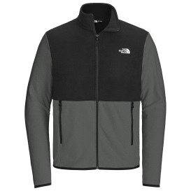 The North Face NF0A7V4J Glacier Full-Zip Fleece Jacket - Asphalt Grey/TNF Black