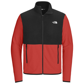 The North Face NF0A7V4J Glacier Full-Zip Fleece Jacket - Rage Red/TNF Black