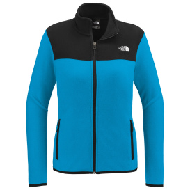 The North Face NF0A7V4K Ladies Glacier Full-Zip Fleece Jacket - Hero Blue/TNF Black