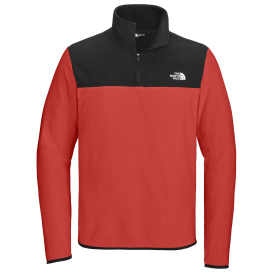 The North Face NF0A7V4L Glacier 1/4-Zip Fleece - Rage Red/TNF Black