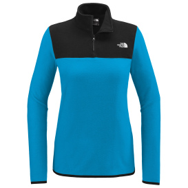 The North Face NF0A7V4M Ladies Glacier 1/4-Zip Fleece - Hero Blue/TNF Black