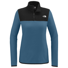 The North Face NF0A7V4M Ladies Glacier 1/4-Zip Fleece - Shady Blue/TNF Black