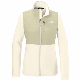 The North Face NF0A8BUR Ladies Highest Peak Full-Zip Fleece Jacket - Gardenia White/Gravel