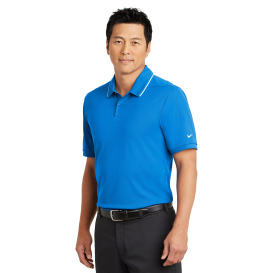 Nike NKAA1849 Dri-FIT Edge Tipped Polo - Blue Sapphire/White