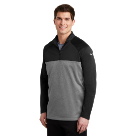 Nike NKAH6254 Therma-FIT 1/2-Zip Fleece - Black/Dark Grey Heather