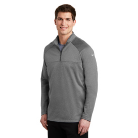 Nike NKAH6254 Therma-FIT 1/2-Zip Fleece - Dark Grey Heather/Dark Grey Heather