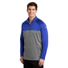 Nike NKAH6254 Therma-FIT 1/2-Zip Fleece - Game Royal/Dark Grey Heather