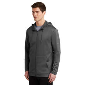 Nike NKAH6259 Therma-FIT Full-Zip Fleece Hoodie - Anthracite