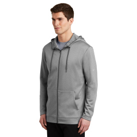 Nike NKAH6259 Therma-FIT Full-Zip Fleece Hoodie - Dark Grey Heather