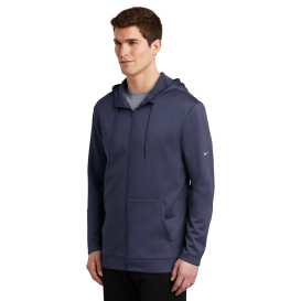 Nike NKAH6259 Therma-FIT Full-Zip Fleece Hoodie - Midnight Navy