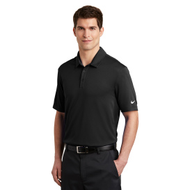 Nike NKAH6266 Dri-FIT Hex Textured Polo - Black