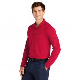 Nike NKDC2104 Dri-FIT Micro Pique 2.0 Long Sleeve Polo - University Red