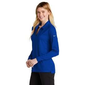 Nike NKDC2105 Ladies Dri-FIT Micro Pique 2.0 Long Sleeve Polo - Game Royal