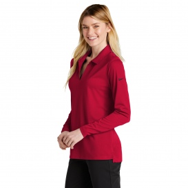 Nike NKDC2105 Ladies Dri-FIT Micro Pique 2.0 Long Sleeve Polo - University Red