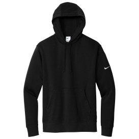 Nike NKDR1499 Club Fleece Sleeve Swoosh Pullover Hoodie - Black