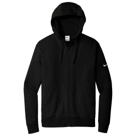 Nike NKDR1513 Club Fleece Sleeve Swoosh Full-Zip Hoodie - Black