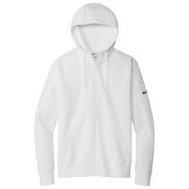 Nike NKDR1513 Club Fleece Sleeve Swoosh Full-Zip Hoodie - White