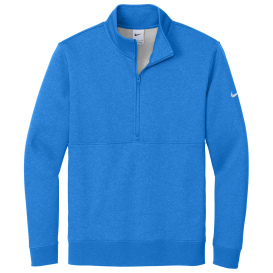 Nike NKDX6718 Club Fleece Sleeve Swoosh 1/2-Zip - Light Game Royal Heather