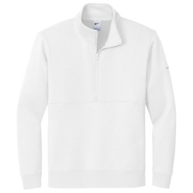 Nike NKDX6718 Club Fleece Sleeve Swoosh 1/2-Zip - White