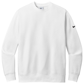 Nike NKFD9863 Club Fleece Sleeve Swoosh Crew - White