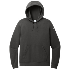 Nike NKFD9889 Ladies Club Fleece Sleeve Swoosh Pullover Hoodie - Anthracite