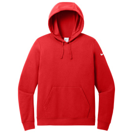 Nike NKFD9889 Ladies Club Fleece Sleeve Swoosh Pullover Hoodie - University Red