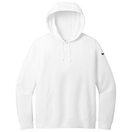 Nike NKFD9889 Ladies Club Fleece Sleeve Swoosh Pullover Hoodie - White