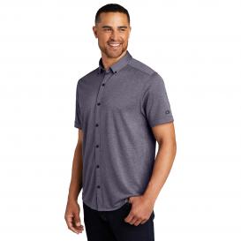 OGIO OG141 Gravitate Full-Button Polo - Navy Heather