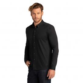 OGIO OG145 Code Stretch Long Sleeve Button-Up - Blacktop
