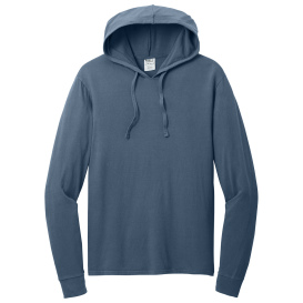 Port & Company PC099H Beach Wash Garment-Dyed Pullover Hooded Tee - Denim Blue