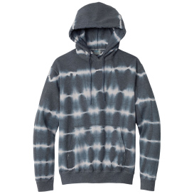 Port & Company PC143 Allover Stripe Tie-Dye Fleece - Graphite/Light Grey