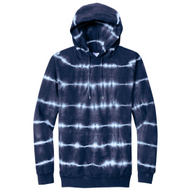 Port & Company PC143 Allover Stripe Tie-Dye Fleece - True Navy/White