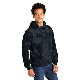 Port & Company PC144 Crystal Tie-Dye Pullover Hoodie - Black