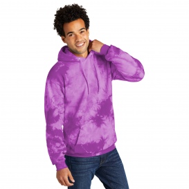 Port & Company PC144 Crystal Tie-Dye Pullover Hoodie - Purple