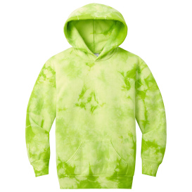Port & Company PC144Y Youth Crystal Tie-Dye Pullover Hoodie - Lemon Lime