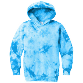 Port & Company PC144Y Youth Crystal Tie-Dye Pullover Hoodie - Sky Blue