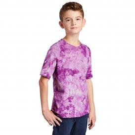 Port & Company PC145Y Youth Crystal Tie-Dye Tee - Purple
