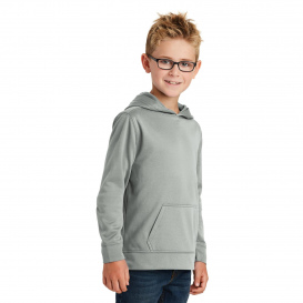 Port & Company PC590YH Youth Performance Fleece Pullover Hooded Sweatshirt - Silver