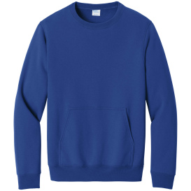 Port & Company PC78PKT Core Fleece Crewneck Pocket Sweatshirt - True Royal