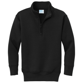 Port & Company PC78YQ Youth Core Fleece 1/4-Zip Sweatshirt - Jet Black