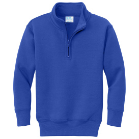 Port & Company PC78YQ Youth Core Fleece 1/4-Zip Sweatshirt - True Royal