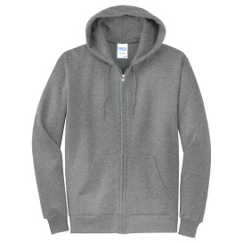 Port & Company PC78ZH Core Fleece Full-Zip Hooded Sweatshirt - Graphite Heather