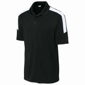 Sport-Tek ST104 Competitor United Polo - Black/White