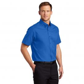 Port Authority S508 Short Sleeve Easy Care Shirt - Strong Blue | Full ...