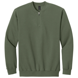 Gildan SF008 Softstyle Midweight Fleece 1/4-Zip Sweatshirt - Military Green