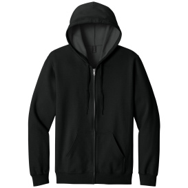 Gildan SF600 Midweight Fleece Full-Zip Hooded Sweatshirt - Black