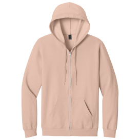 Gildan SF600 Midweight Fleece Full-Zip Hooded Sweatshirt - Dusty Rose