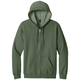 Gildan SF600 Midweight Fleece Full-Zip Hooded Sweatshirt - Military Green